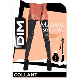 法國DIM-MADAME「法式女伶-甜蜜舒適」系列俏皮點點厚棉褲襪-01K6 黑白 法國DIM-MADAME「法式女伶-甜蜜舒適」系列俏皮點點厚棉褲襪-01K6 黑白