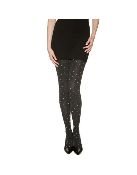 法國DIM-MADAME「法式女伶-甜蜜舒適」系列俏皮點點厚棉褲襪-01K6 黑白 法國DIM-MADAME「法式女伶-甜蜜舒適」系列俏皮點點厚棉褲襪-01K6 黑白