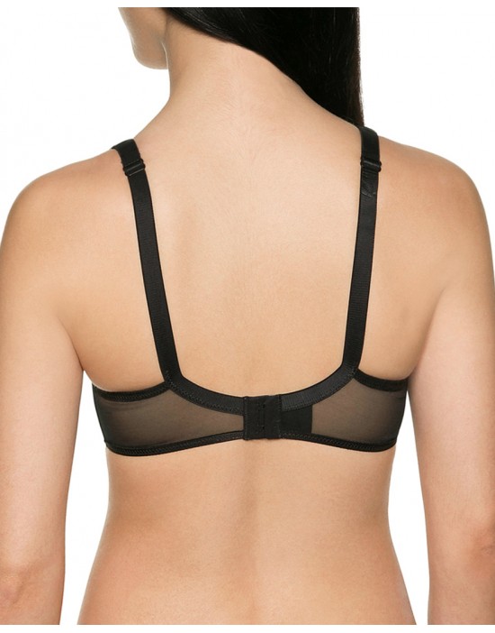 法國DIM-性感蕾絲設計款美胸內衣-黑