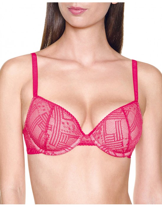 法國DIM-Sublim蕾絲無痕瞬提內衣-紅 法國DIM-Sublim蕾絲無痕瞬提內衣-紅