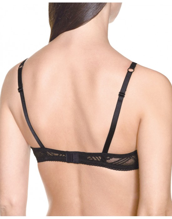 法國DIM-Sublim蕾絲瞬提馬甲式內衣-黑