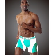 法國DIM-「SPORT」系列超動感解熱運動四角褲-白綠