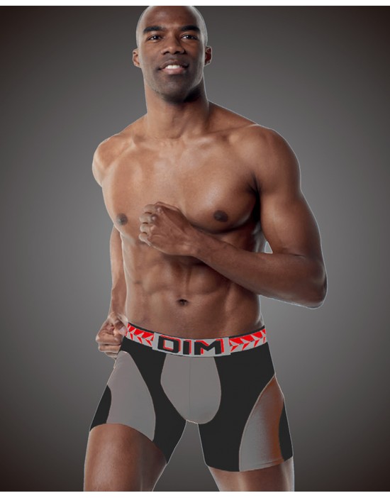 法國DIM-「SPORT」系列超動感解熱運動四角褲-黑