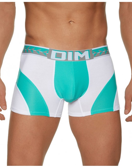 法國DIM-「SPORT」系列超動感解熱運動四角褲-白綠