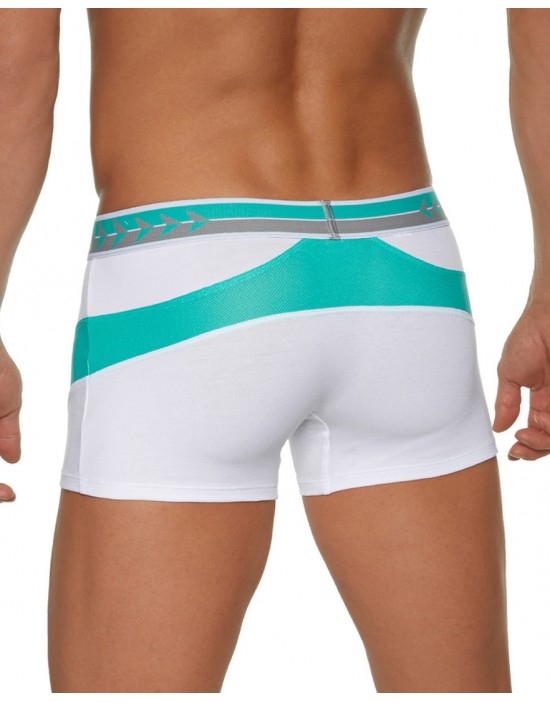 法國DIM-「SPORT」系列超動感解熱運動四角褲-白綠