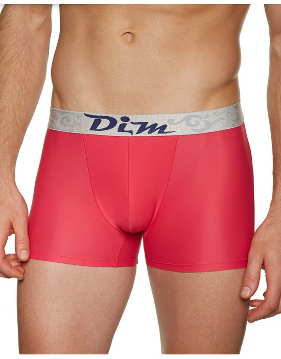 法國DIM「重金時尚」超彈力絲銀四角褲-紅 法國DIM「重金時尚」超彈力絲銀四角褲-紅