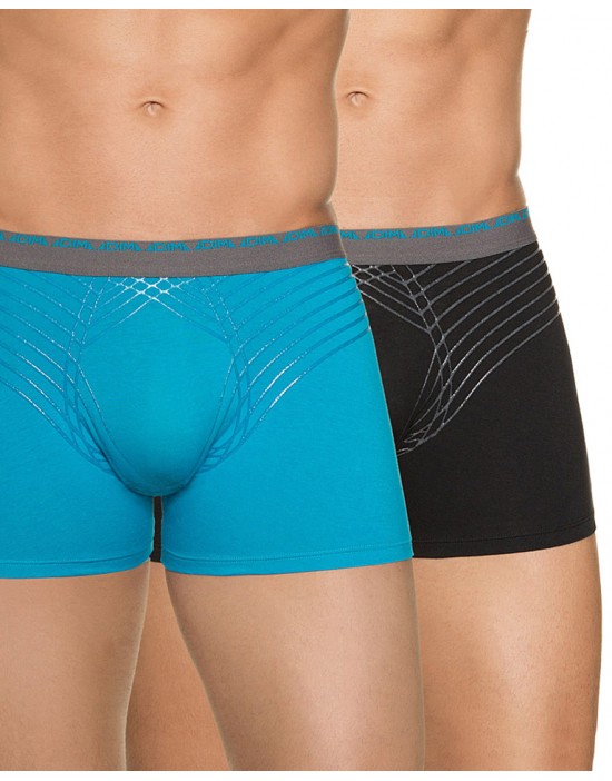 法國DIM-「極限」無縫超矽彈四角褲兩入/組-土耳其藍黑 法國DIM-「極限」無縫超矽彈四角褲兩入/組-土耳其藍黑