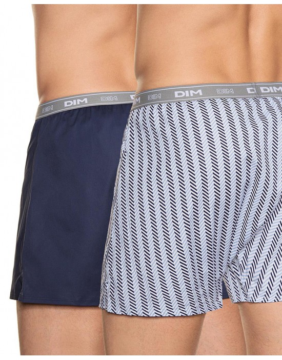 法國DIM-「純棉舒柔」四角褲兩入/組-藍 法國DIM-「純棉舒柔」四角褲兩入/組-藍