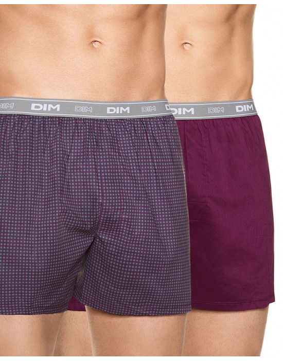 法國DIM-「純棉舒柔」四角褲兩入/組-紫