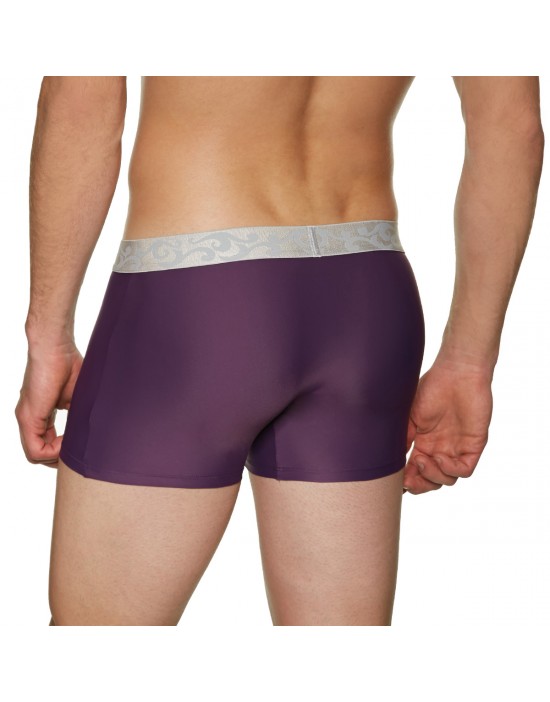 法國DIM「重金時尚」超彈力絲銀四角褲-紫 法國DIM「重金時尚」超彈力絲銀四角褲-紫