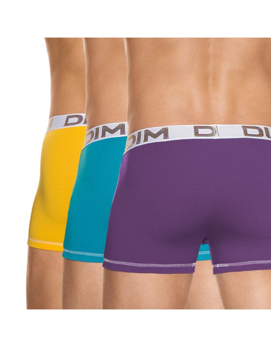 法國DIM-「光燦金屬」彈力棉四角褲三入/組