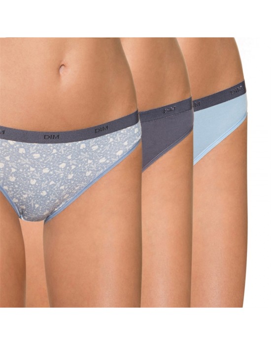 法國DIM-Pockets「旅行輕便-彈力棉」系列三角褲3件組-夢幻藍 SL4C17