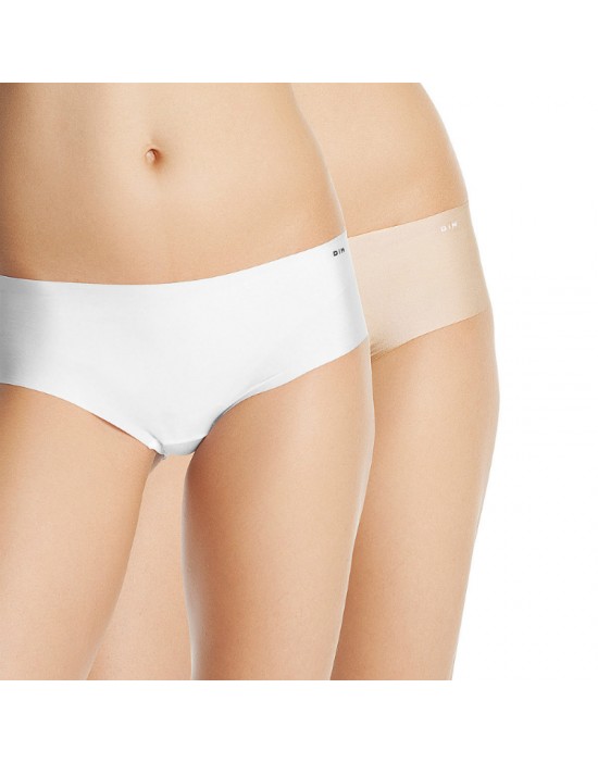 法國DIM-invisidims「輕薄無痕-超細纖維」系列平口褲2件組-膚白 BO4C15