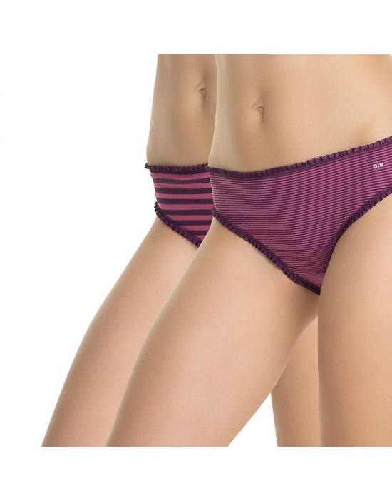 法國DIM-Pockets「旅行輕便-彈力棉」系列經典條紋三角褲2件組-紫 SL4D91 法國DIM-Pockets「旅行輕便-彈力棉」系列經典條紋三角褲2件組-紫 SL4D91