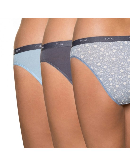 法國DIM-Pockets「旅行輕便-彈力棉」系列三角褲3件組-夢幻藍 SL4C17