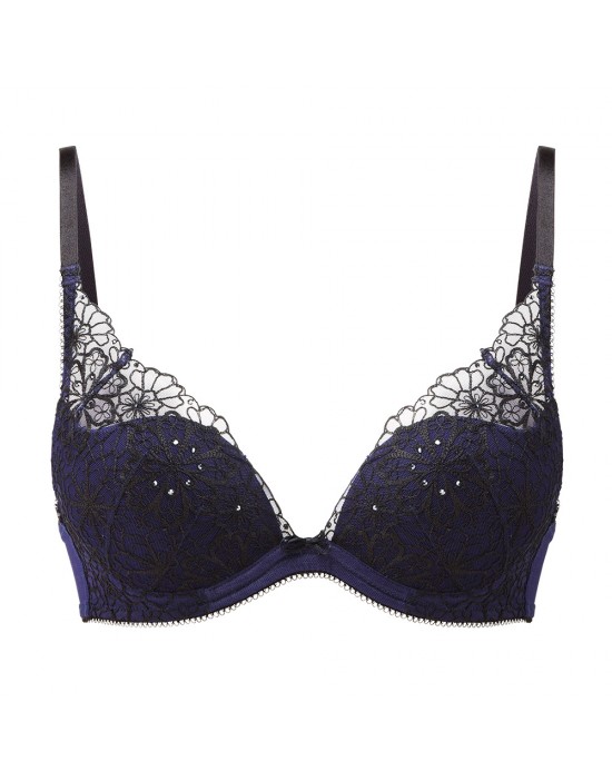 英國GOSSARD-VIP Graphic Floral 低脊心集中托高內衣 英國GOSSARD-VIP Graphic Floral 低脊心集中托高內衣