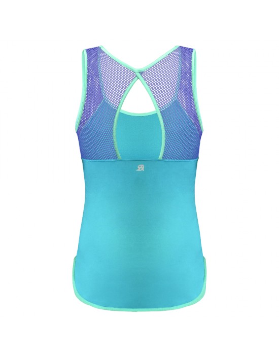 ACTIVE TANK TOP  新女力背心-浪花藍S066E07O ACTIVE TANK TOP  新女力背心-浪花藍S066E07O